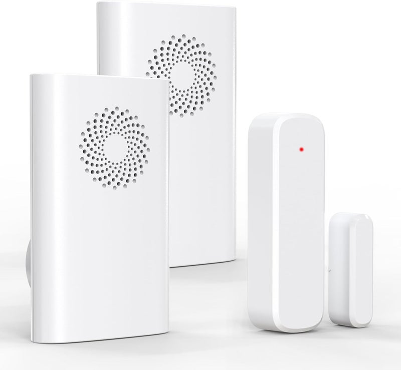 AMHEY Wireless Door Chime for Business Entering, Door Open Alarm for Kid/Toddler Home Safety (500ft Range 51 Ringer) Door Dinger Buzzer Alert, 2 Receivers +1 Sensor - Image 1